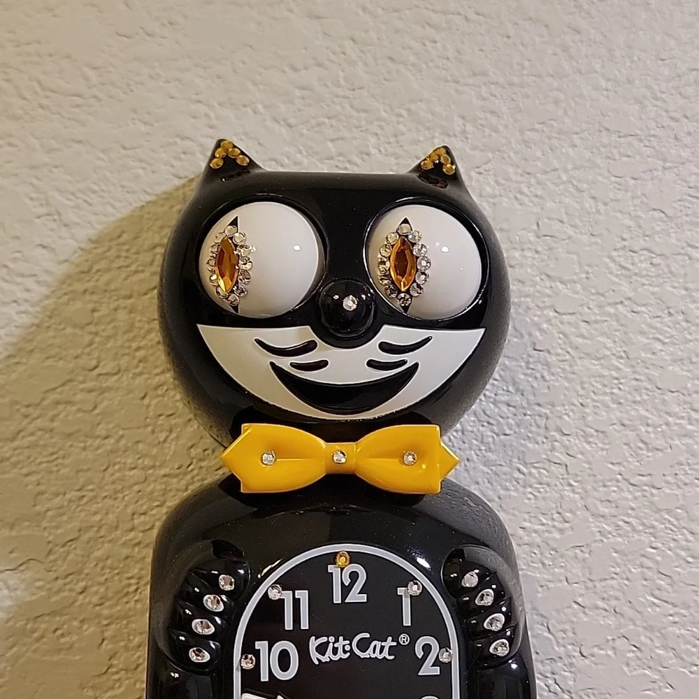Jeweled Kit-Cat Klock clock SUPER RARE - Picture 1 of 5